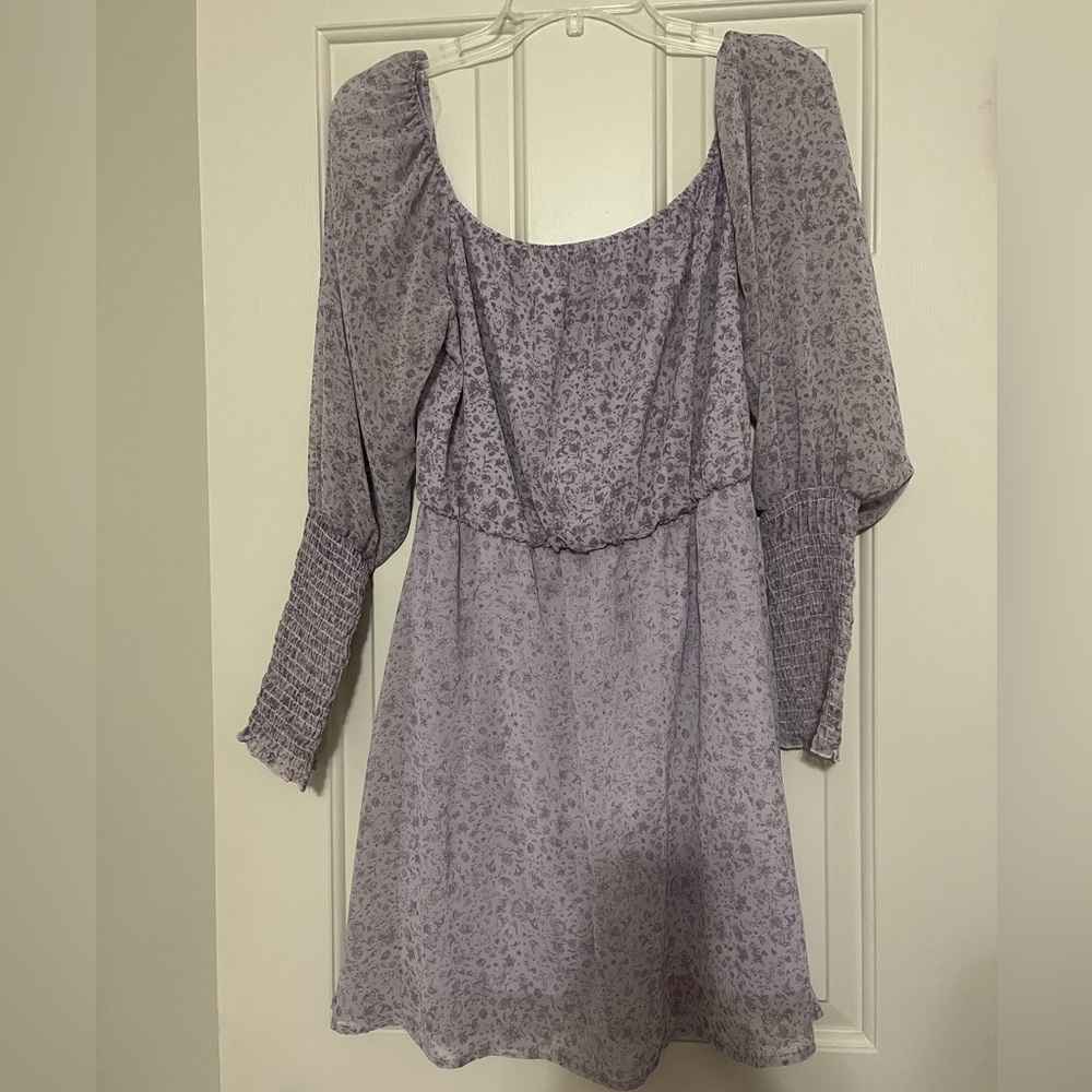 Peach Love M lilac floral dress